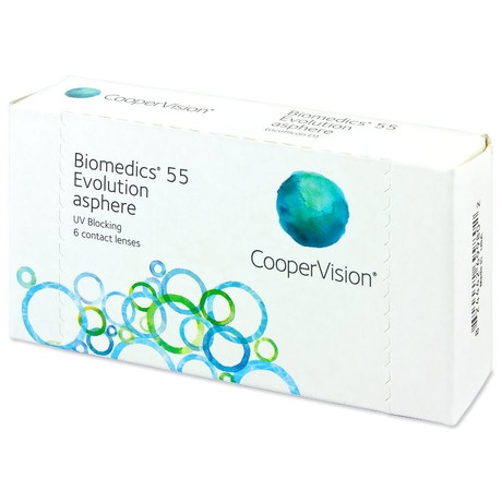 Линзы BIOMEDICS 55 Evolution 30дн pk 6 Dia 14.2 BC 8.9 контактные мягкие корриг. (-3.75)
