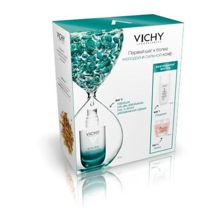 VICHY Slow Age уход за кожей 50 мл+Маска-пилинг 15 мл+Лосьон Purete Thermale 30 мл 1 уп.