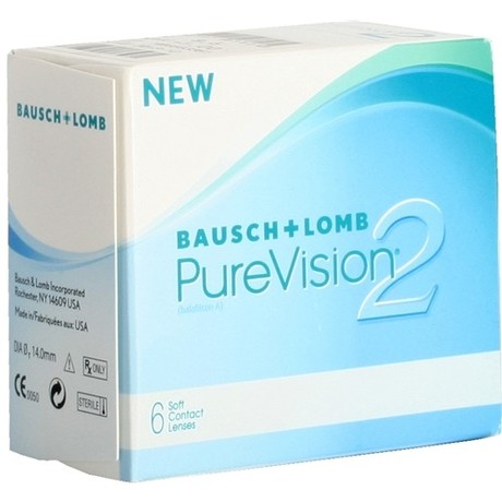 Линзы Pure Vision-2 pk 6 Dia 14.0 BC 8.6  контактные мягкие корриг. (-6,00)