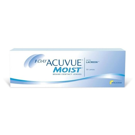 Линзы ACUVUE MOIST (1 день) pk 30 Dia 14.2 BC 8.5  контактные мягкие корриг. (-0,75)