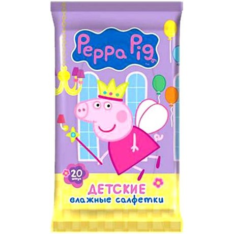 Салфетки детские PEPPA PIG (Свинка пеппа) влажные, 20 шт.