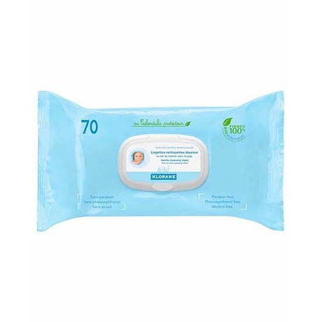 Салфетки KLORANE очищающие мягкие с молочком, 70 шт., 2 упаковки  (50% на второй продукт)