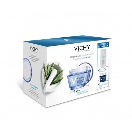 VICHY AQUALIA THERMAL набор крем легкий 50 мл + крем-гель восстанавливающий 15 мл + мицеллярный лосьон 3в1 30 мл