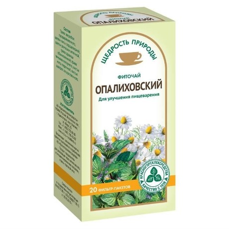 Чай лечебный ЩЕДРОСТЬ ПРИРОДЫ Опалиховский фильтрпакетики 2 г, 20 шт.