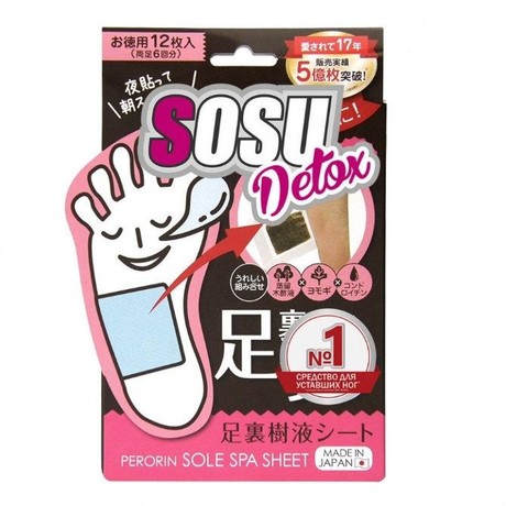 Патчи SOSU Detox для ног с ароматом Полыни (6 пар)