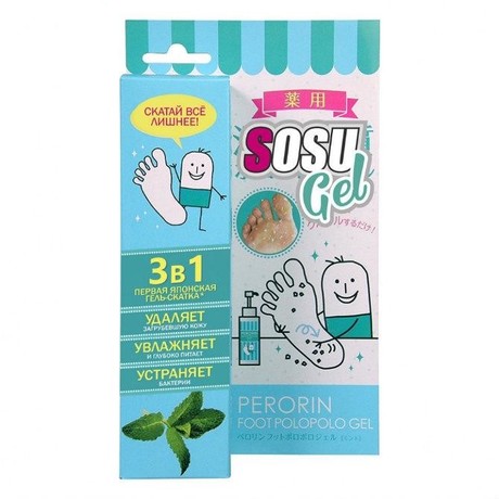 Пилинг SOSU гель-скатка для ног с ароматом Мяты 100 г