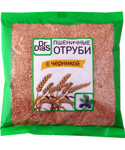 Отруби Dr.DiaS пшеничные пакет 200г черника