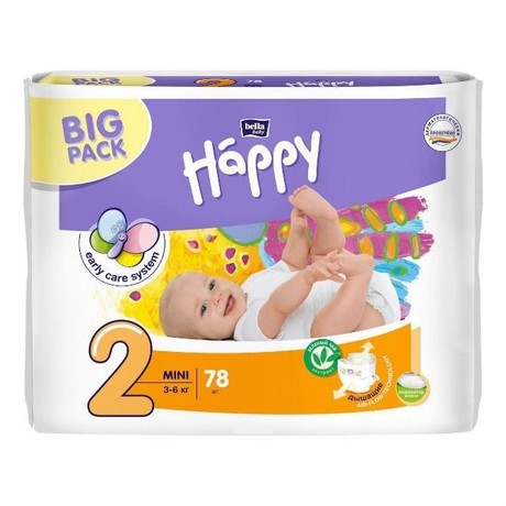Подгузники BELLA HAPPY mini (3-6кг), 78 шт.