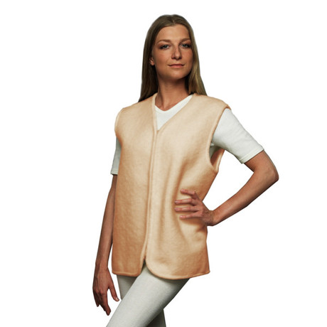 Жилет меховой двусторонний овечья шерсть (арт. 119) разм. 40-42 (бежевый)