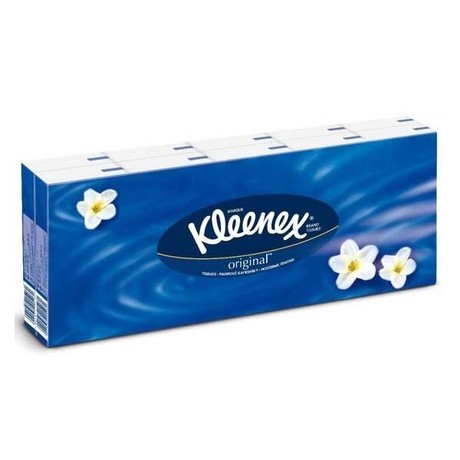 Платок носовой KLEENEX белые без запаха №10x10