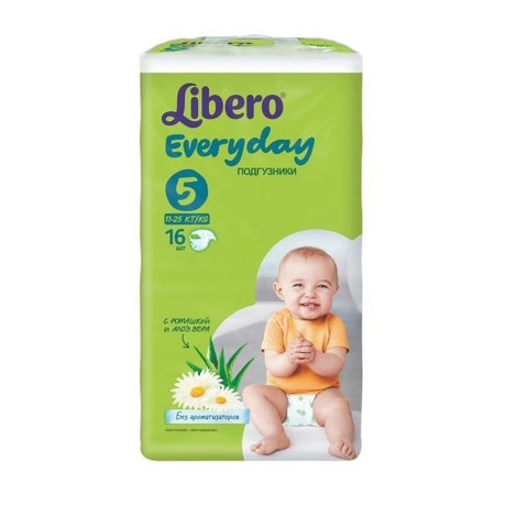 Подгузники LIBERO Everyday XL (11-25кг), 16 шт.