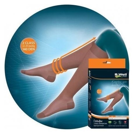 Гольфы REHAB компрессионные прозрачные 2-кл. natural разм. 5 (арт. JW-121)