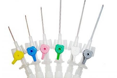 Катетер TRO-VENOCATH NOVO PLUS внутривенный периферический G20 с доп. портом и крылышками (роз.)