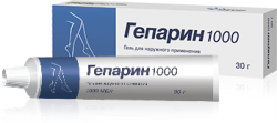 Гепарин гель 1000ME/г 30г