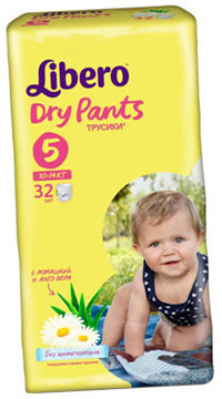 Подгузники LIBERO Dry Pants Maxi Plus (10-14кг), 32 шт.