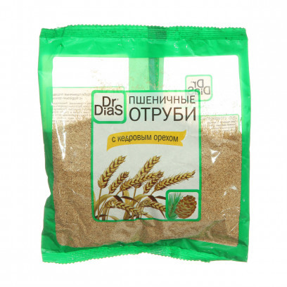 Отруби Dr.DiaS пшеничные пакет 200г кедровый орех