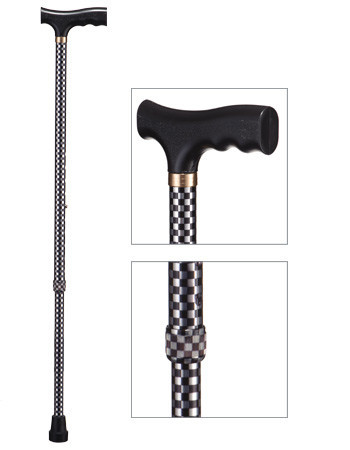 Трость опорная WR-411 классическая с Т-образной рукояткой "шахматы"