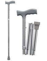 Трость опорная WR-412 складная с Т-образной рукояткой "серебро"