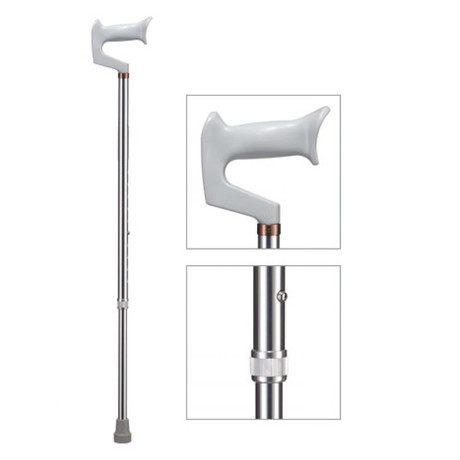 Трость опорная WR-415 с контурной ручкой "серебро"