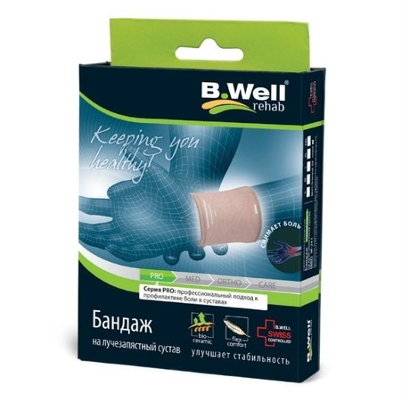 Бандаж W-241 "PRO" на лучезапястный сустав разм. L (беж.)