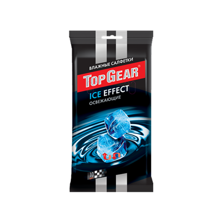 Салфетки TOP GEAR для рук айс эффект, 10 шт.