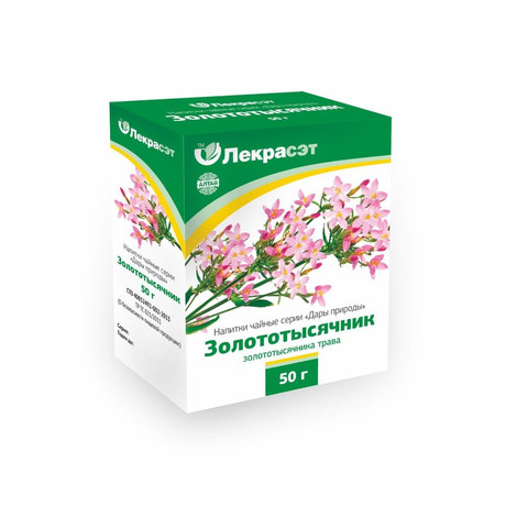 Чайный напиток ЛЕКРАСЭТ "Дары природы" Золототысячник пачка 50г