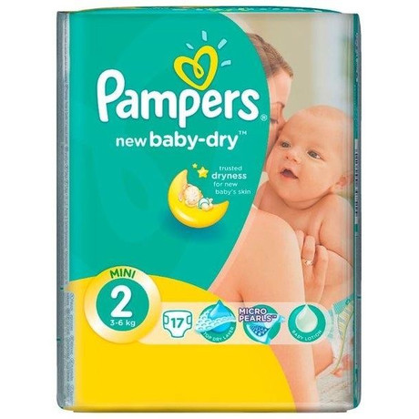 Подгузники PAMPERS New Baby Dry Mini (3-6кг), 17 шт.