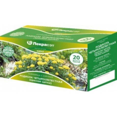 Чайный напиток ЛЕКРАСЭТ Родиола четырехлепестная фильтр-пакеты 1г, 20 шт.