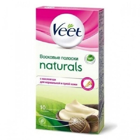 VEET GOLD WAX восковые полоски для лица с маслом Ши, 20 шт. + 4 шт.