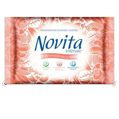 Салфетки NOVITA Soft влажные для интимной гигиены, 15 шт.