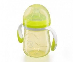 Бутылочка детская HAPPY BABY д/кормления с ручками силикон. соской 180мл (арт. 10011)