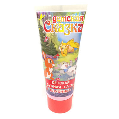 Зубная паста детская СКАЗКА клубника гелевая 100г