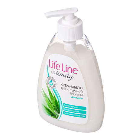 Мыло LIFE LINE Алоэ вера для интимной гигиены крем 280 мл