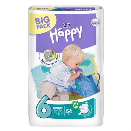 Подгузники BELLA HAPPY junior extra (от 16кг),   54 шт.