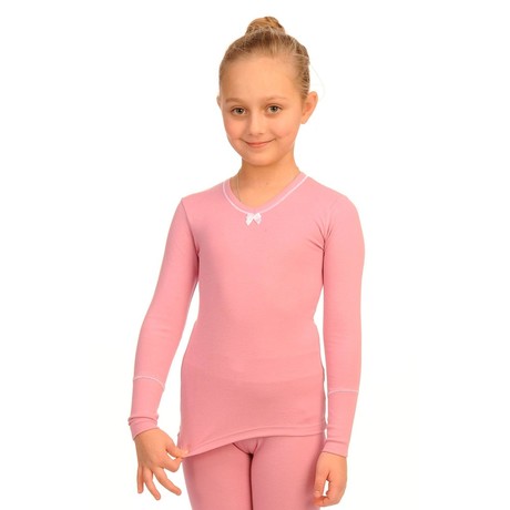 Термобелье CLIMA CONTROL JUNIOR Футболка д/девочек длинн. рукав разм. 8 (арт. LC 101) розовая