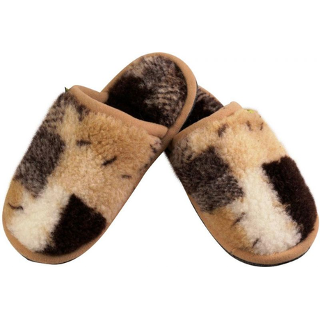 Тапочки из овечьего меха разм. 41-42 (жаккард)