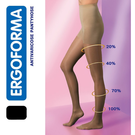 Колготы ERGOFORMA профилактические  женские плотные разм. №5 (черн.) (арт. 105)
