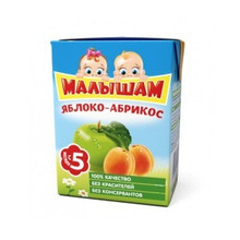 Сок МАЛЫШАМ яблоко/абрикос неосветленный 200мл