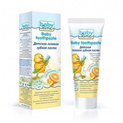 Зубная паста детская BabyLine Апельсин (2-10 лет) 75мл (гелевая)