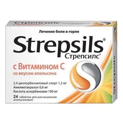 Стрепсилс Интенсив таблетки для рассасывания, 24 шт.
