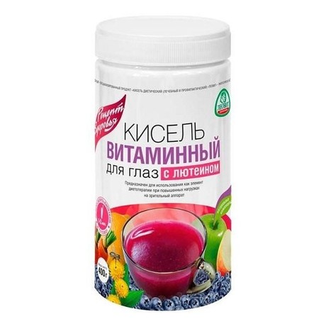 Кисель РЕЦЕПТ ЗДОРОВЬЯ витаминный с лютеином для глаз 400г