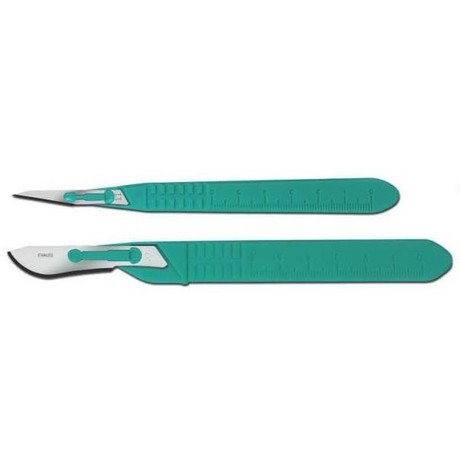 Скальпель Ribbel №12 (углеродистая сталь) стерильный (вид 753780)