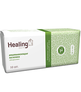Пеленка Healing Derm впитывающие для лежачих больных 90 х 60, 10 шт.