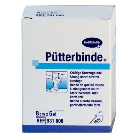 Бинт PUTTERBINDE среднерастяжимый 5м х 8см, 10 шт.  с зажимами