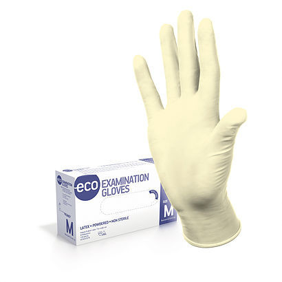 Перчатки смотровые нестерильные  разм. M (латекс. опудр. ECO EG PF), 50 пар
