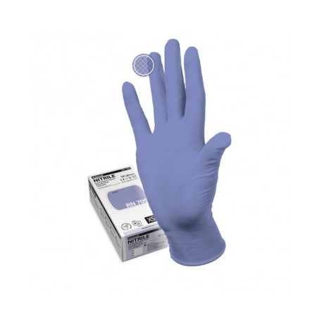 Перчатки смотровые нестерильные   разм. XS (нитриловые неопудренные текстурированные MANUAL RN709 ) (фиолет.), 50 пар
