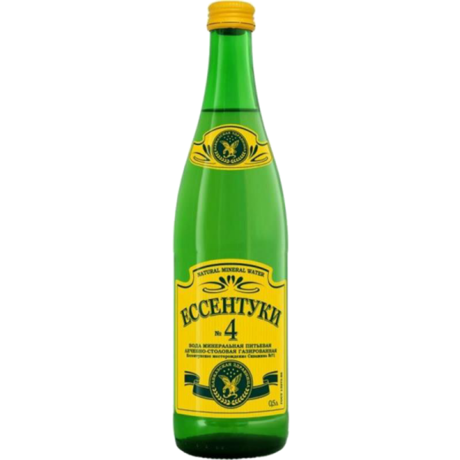 Вода минеральная ЕССЕНТУКИ №4 0,5л (стекло, винт. горло)