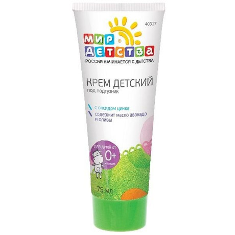 Крем детский МИР ДЕТСТВА 40317 под подгузник 75 мл