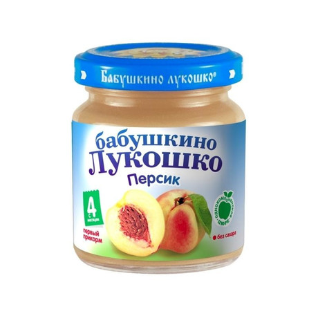 Пюре БАБУШКИНО ЛУКОШКО персик (с 4 мес.) 100г