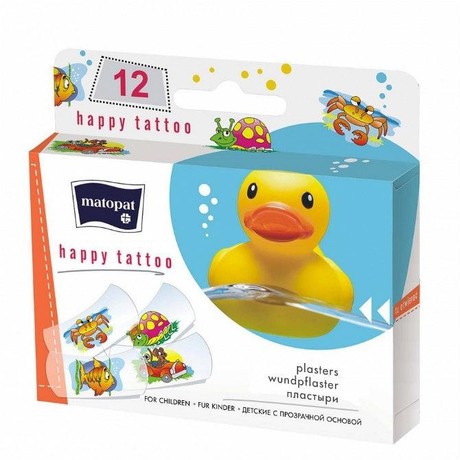 Лейкопластырь MATOPAT Happy Tatto, 12 шт.